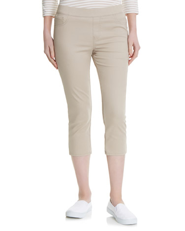 Cropped Twill Jeggings